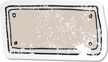 Bir insan tarafından çizilmiş bir çizgi filmin gerilimli çıkartması.