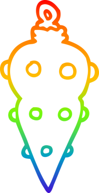 gökkuşağı gradyan çizimi bir insan tarafından çizilmiş bir karikatür Noel süslemesi