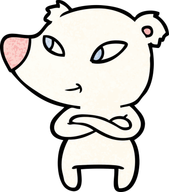 Bir insan tarafından çizilmiş kutup ayısı karikatürü