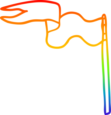 gökkuşağı gradyanı bir insan tarafından çizilmiş bir karikatür bayrağının çizimi