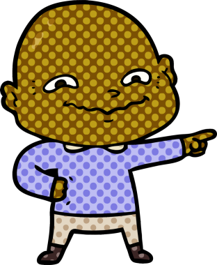 Bir insan tarafından çizilmiş ürkütücü bir çizgi film.