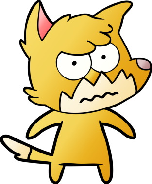 Bir insan tarafından çizilmiş bir tilki.