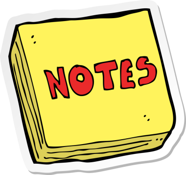 Bir insan tarafından çizilmiş not defterinin çıkartması.