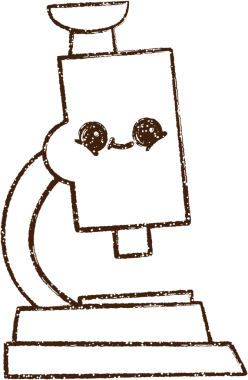 Bir insan tarafından çizilmiş mikroskop Kömür Çizimi