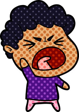 Bir insan tarafından çizilmiş öfkeli bir adam.