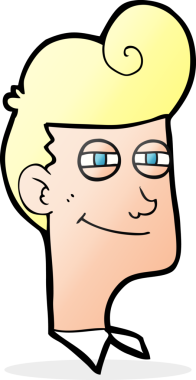 Bir insan tarafından çizilmiş serbest çizim, gülen adam.