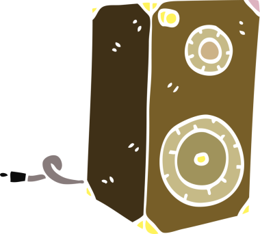 bir insan tarafından çizilmiş karalama retro hoparlörü