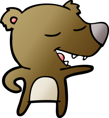 Bir insan tarafından çizilmiş bir çizgi film karakteri.