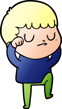 Bir insan tarafından çizilmiş huysuz çocuk çizgi filmi.