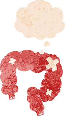 grunge 'da düşünce baloncuğu olan karikatür kolonu bir insan tarafından çizilmiş gerilimli retro desen tarzı