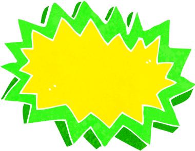 bir insan tarafından çizilmiş çizgi film patlama sembolü