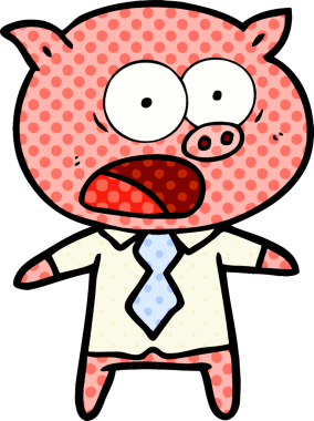 Bir insan tarafından çizilmiş domuz bağırması.