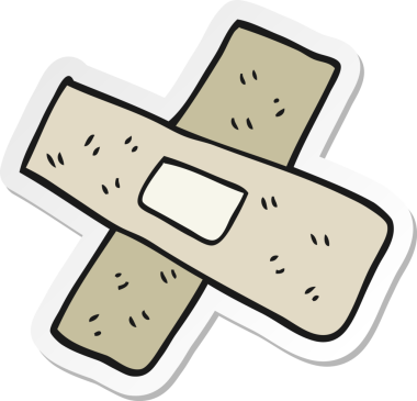 Bir insan tarafından çizilmiş bir karikatür yapıştırması.