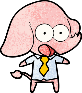 Bir insan tarafından çizilmiş şirin bir fil.