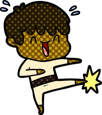 Bir insan tarafından çizilmiş gülen çocuk.