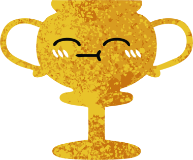 Bir insan tarafından çizilmiş bir kupanın retro illüstrasyon tarzı karikatürü