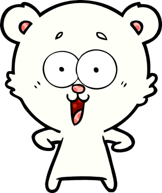 Bir insan tarafından çizilmiş kutup ayısı karikatürü