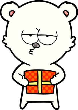 Bir insan tarafından çizilmiş kutup ayısı karikatürü