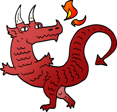 Bir insan tarafından çizilmiş karalama ejderhası.