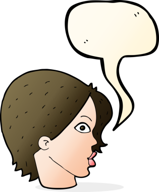 Bir insan tarafından çizilmiş konuşma balonlu bir karikatür.