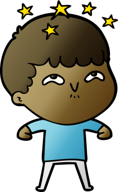 çizgi film bir insan tarafından çizilmiş hayret verici çocuk.