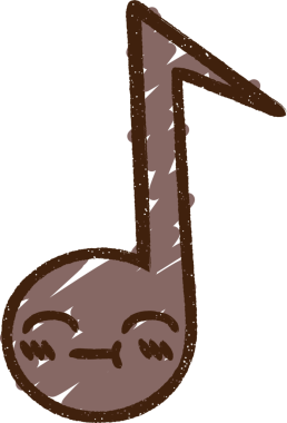 Bir insan tarafından çizilen Müzik Notu Tebeşiri