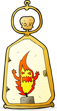 Bir insan tarafından çizilmiş garip bir fener.