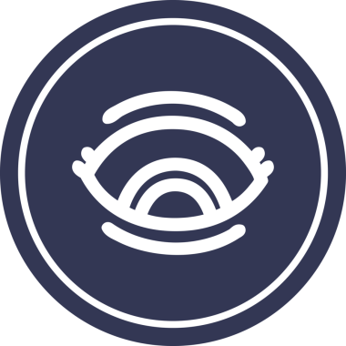 bir insan tarafından çizilmiş göz yuvarlak simgesi.