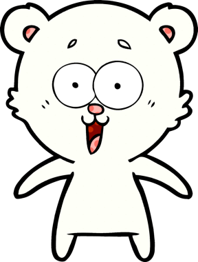 Bir insan tarafından çizilmiş kutup ayısı karikatürü