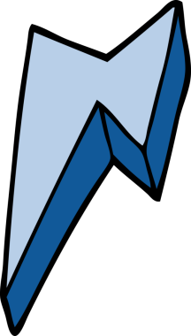 Bir insan tarafından çizilmiş karalama dekoratif yıldırım