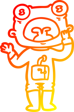 Bir insan tarafından çizilen sıcak çizgi çizimi