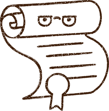 Bir insan tarafından çizilmiş Sertifika Kömürü Çizimi