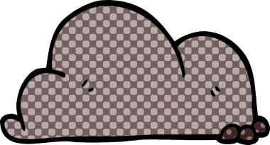 Bir insan tarafından çizilmiş karalama kayası.