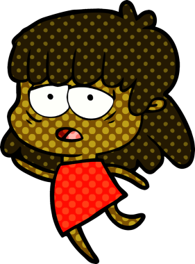 Bir insan tarafından çizilmiş yorgun bir kadın.