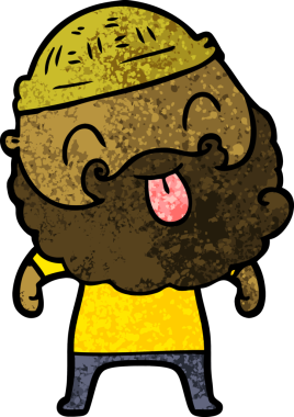 Bir insan tarafından çizilmiş sakallı bir adam.