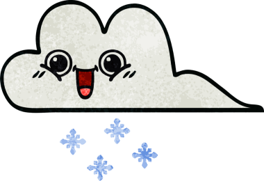 Bir insan tarafından çizilmiş bir kar bulutunun retro grunge dokusu