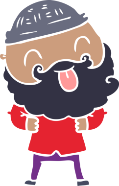 Bir insan tarafından çizilmiş sakallı bir adam.