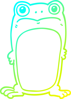 Bir insan tarafından çizilmiş soğuk gradyan çizgi karakteri.