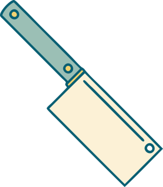 Bir insan tarafından çizilmiş et satırının ikonik dövme şekli