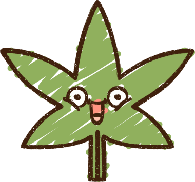 Bir insan tarafından çizilmiş marihuana Yaprak Tebeşiri