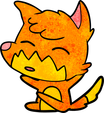 bir insan tarafından çizilmiş tilki çizgi filmi