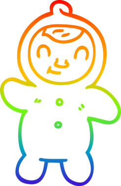 gökkuşağı gradyan çizimi bir insan tarafından çizilmiş karikatür insan bebeği