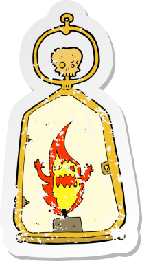 Bir insan tarafından çizilmiş ürkütücü bir çizgi filmin gerilimli yapıştırması.