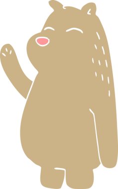 Bir insan tarafından çizilmiş karalama ayısı.