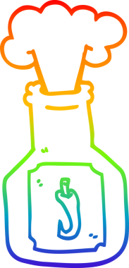 Bir insan tarafından çizilmiş sıcak chlli sosunun çizimi.