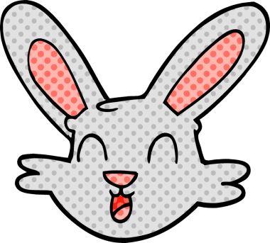 Bir insan tarafından çizilmiş şirin tavşan.