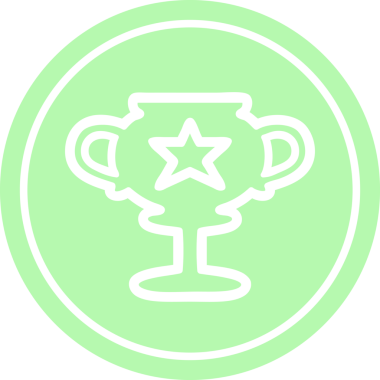 kupa dairesel simgesi bir insan tarafından çizilmiş.