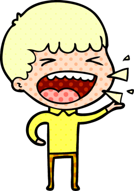 Bir insan tarafından çizilmiş gülen adam.