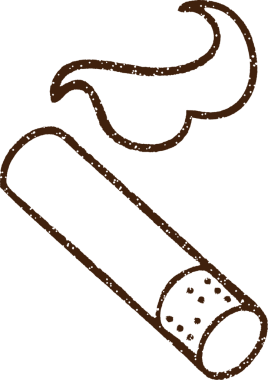 Bir insan tarafından çizilmiş sigara kömürü.