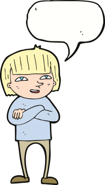 Bir insan tarafından çizilmiş konuşma balonu olan mutlu bir insan çizgi filmi.